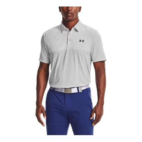 

Футболка men's casual sports short sleeve polo shirt gray Under Armour, серый
