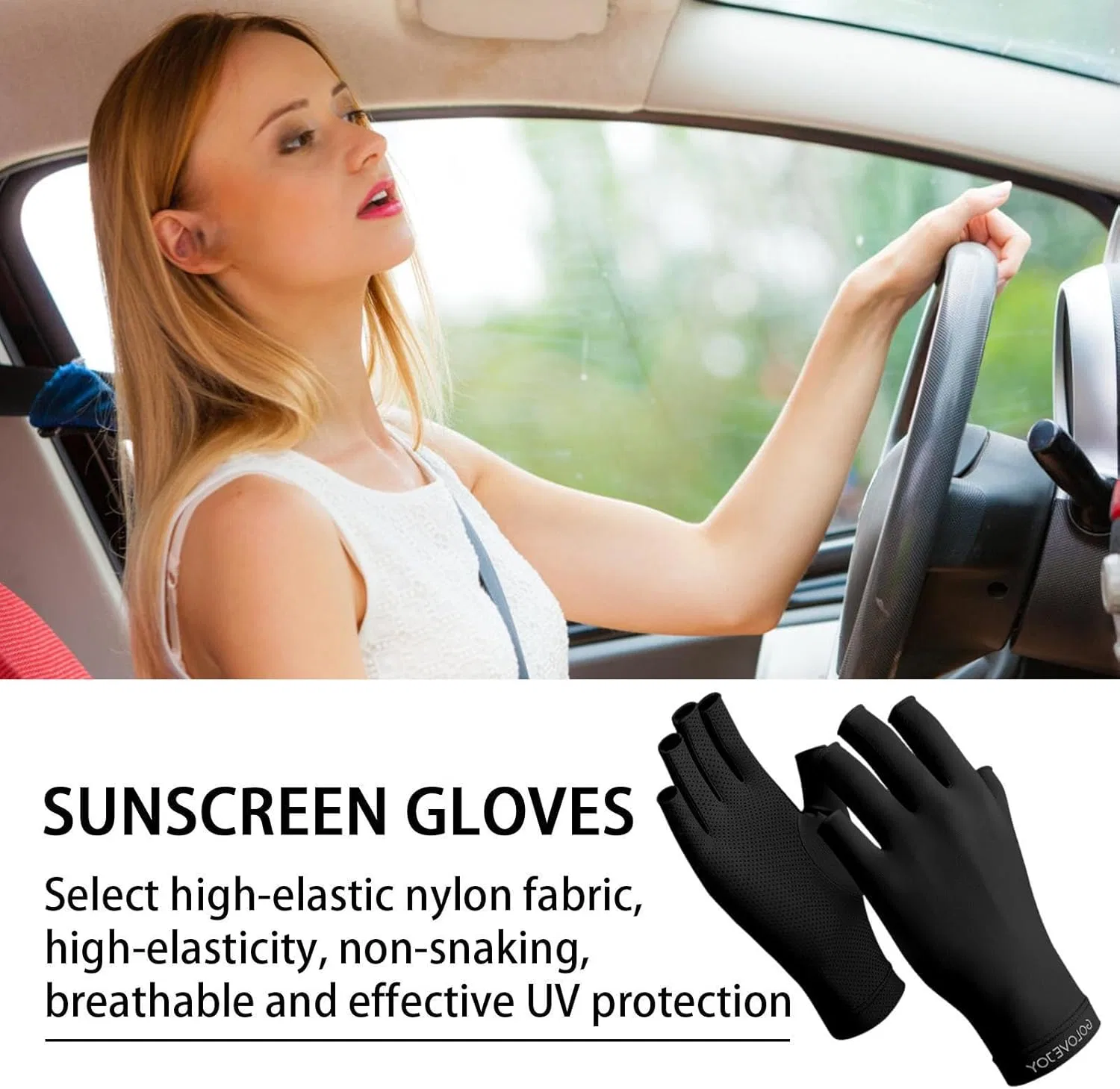 Перчатки для загара UV Driving Gloves HMLTD с гиалуроновой кислотой — фото 3