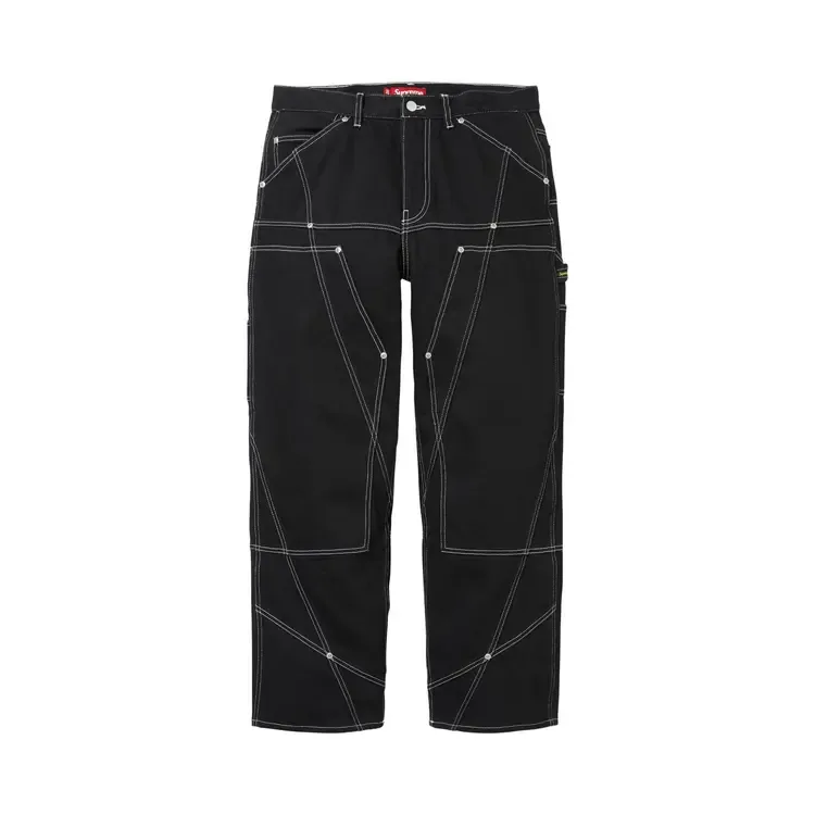 Джинсы Supreme Contrast Stitch Double Knee Painter Jean, цвет «черный»