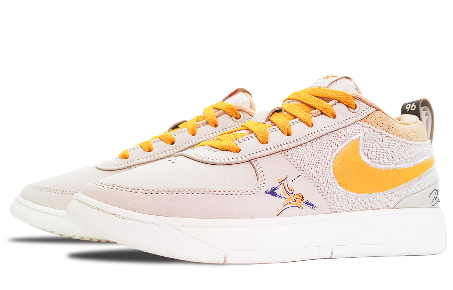 

Баскетбольные кроссовки Book 1 Basketball Shoes Men Low-top White/brown/orange Nike