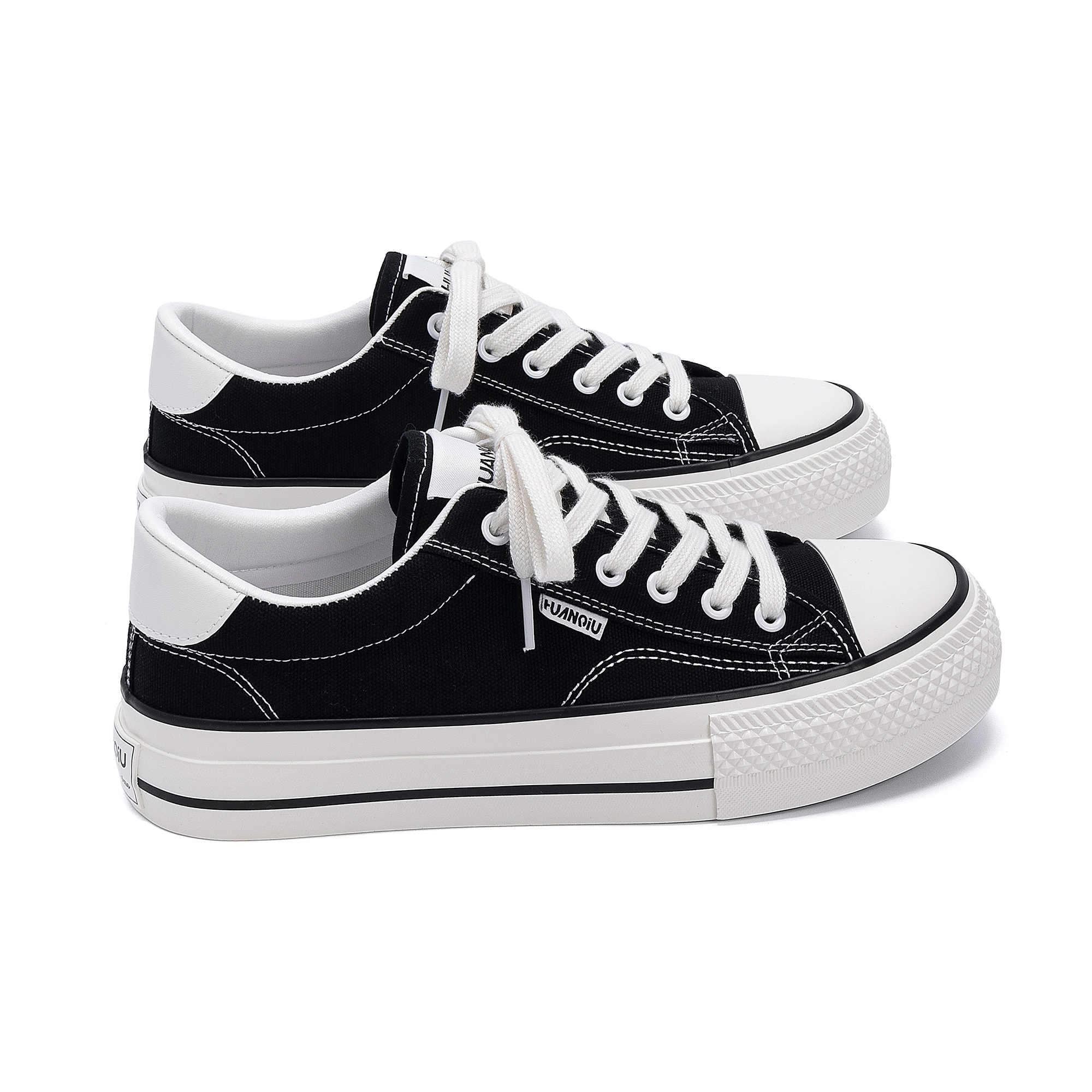 HUANQIU Легкие кроссовки Low top Canvas Men's Black — фото 4