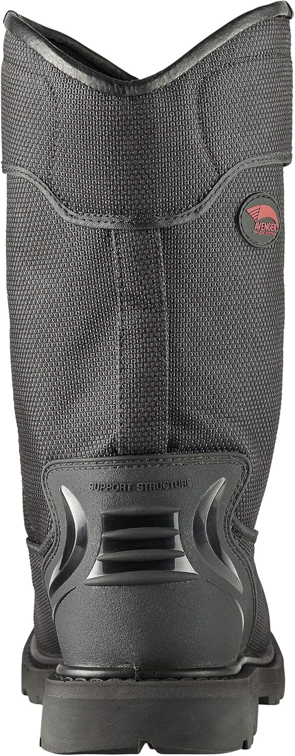 Рабочие ботинки FSI FOOTWEAR SPECIALTIES INTERNATIONAL 7800 Hammer 11 с карбоновым носком, защитой от проколов и водонепроницаемостью Avenger Work Boots, черный — фото 4