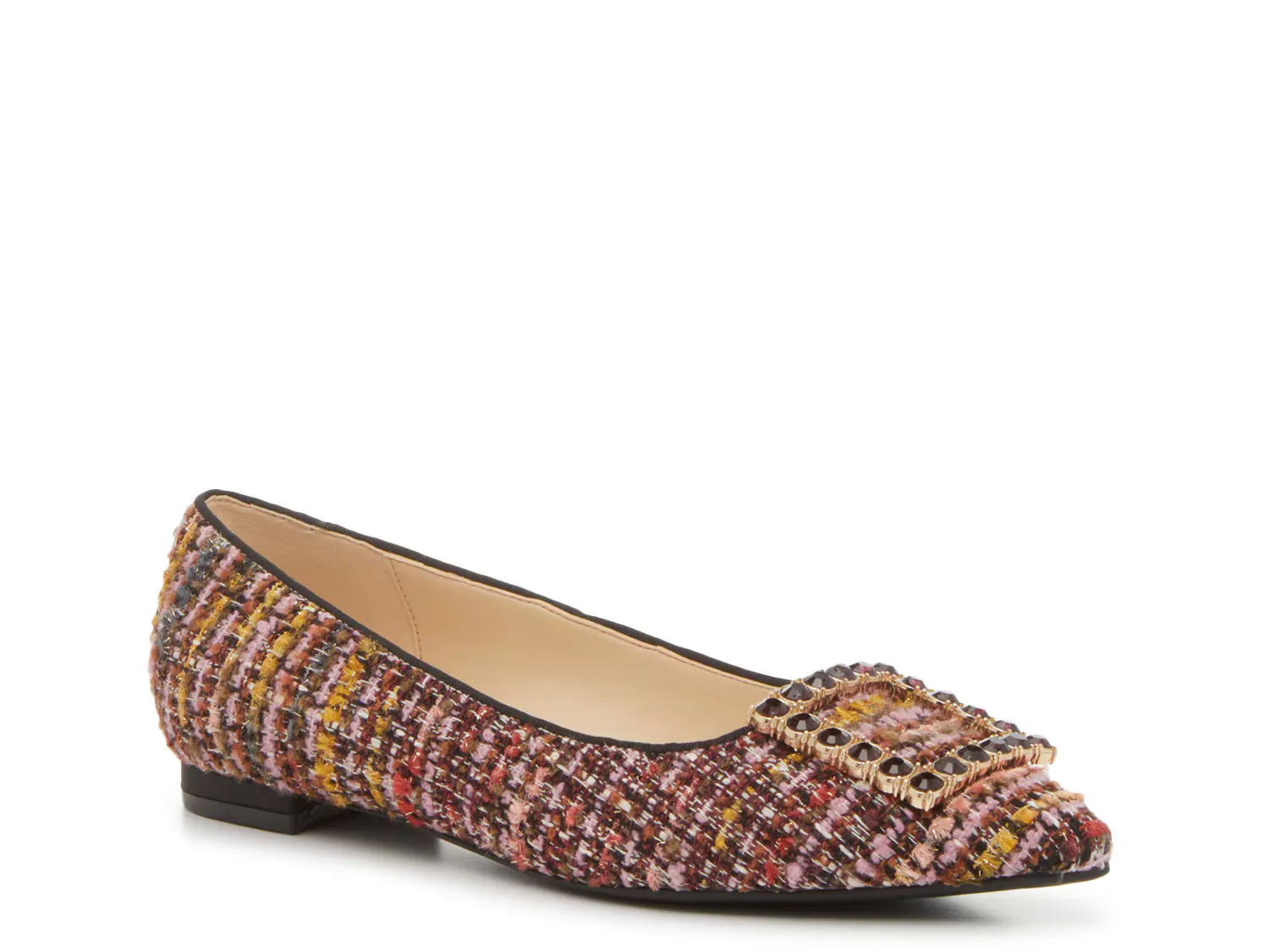 Балетки Jacies 2 Flat Nine West, цвет pink_yellow_multicolorplaid