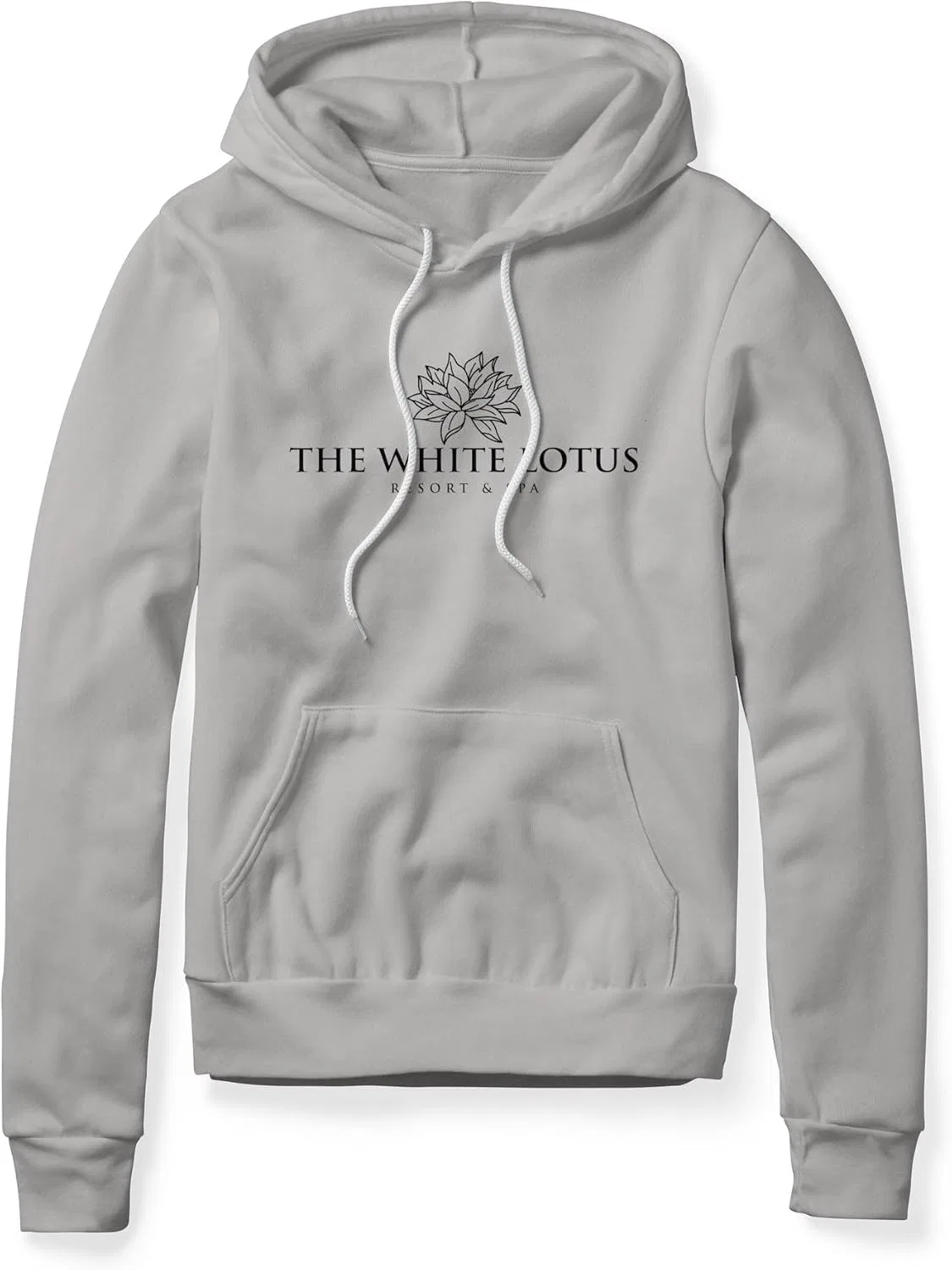 Худи на молнии, White Lotus Logo, серый