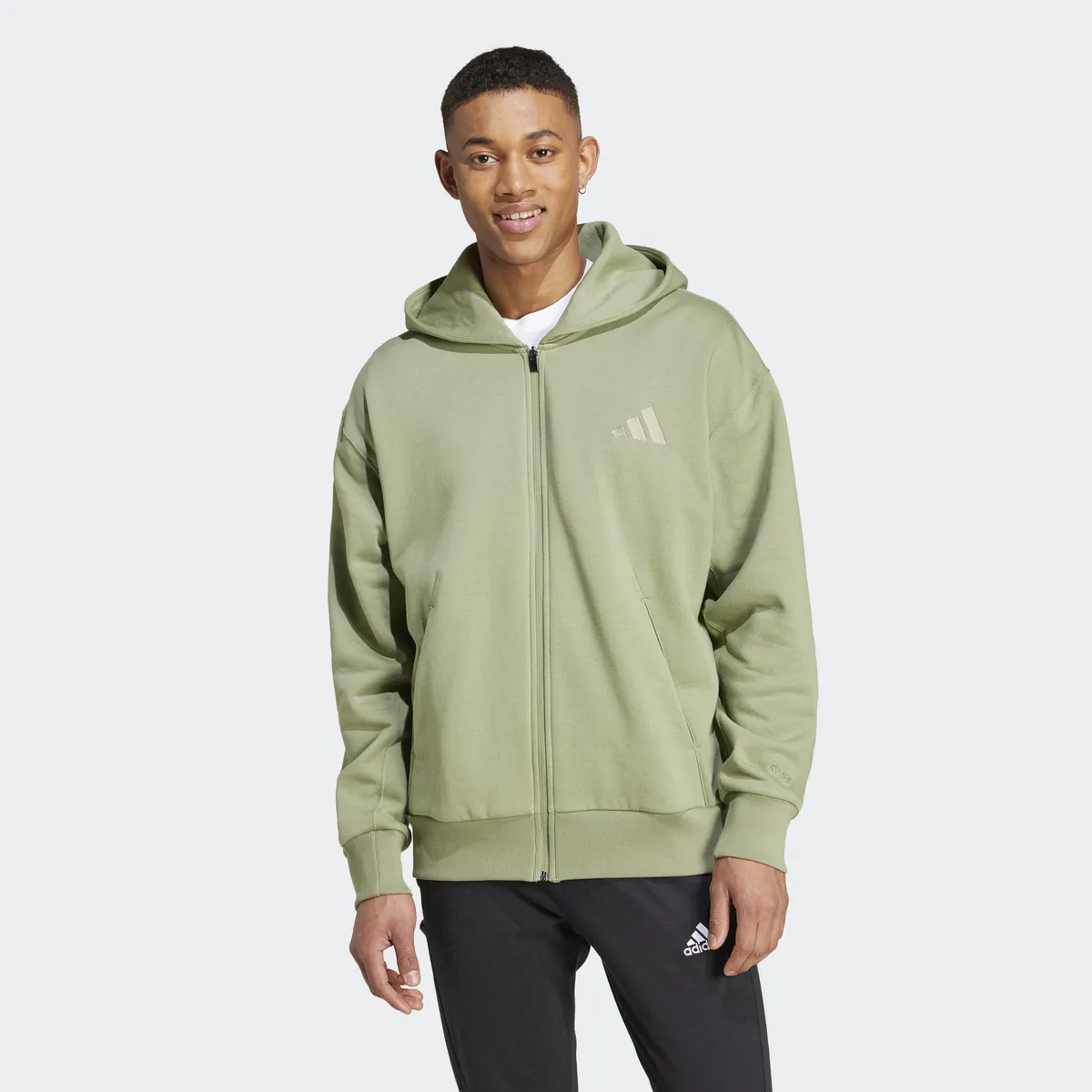 

Толстовка с капюшоном Adidas Sportswear "M A SZN FL FZ", зеленый