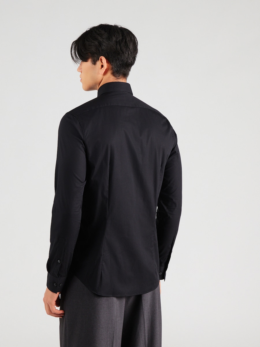 Рубашка делового кроя Slim Fit Calvin Klein ESNTL, черный — фото 4