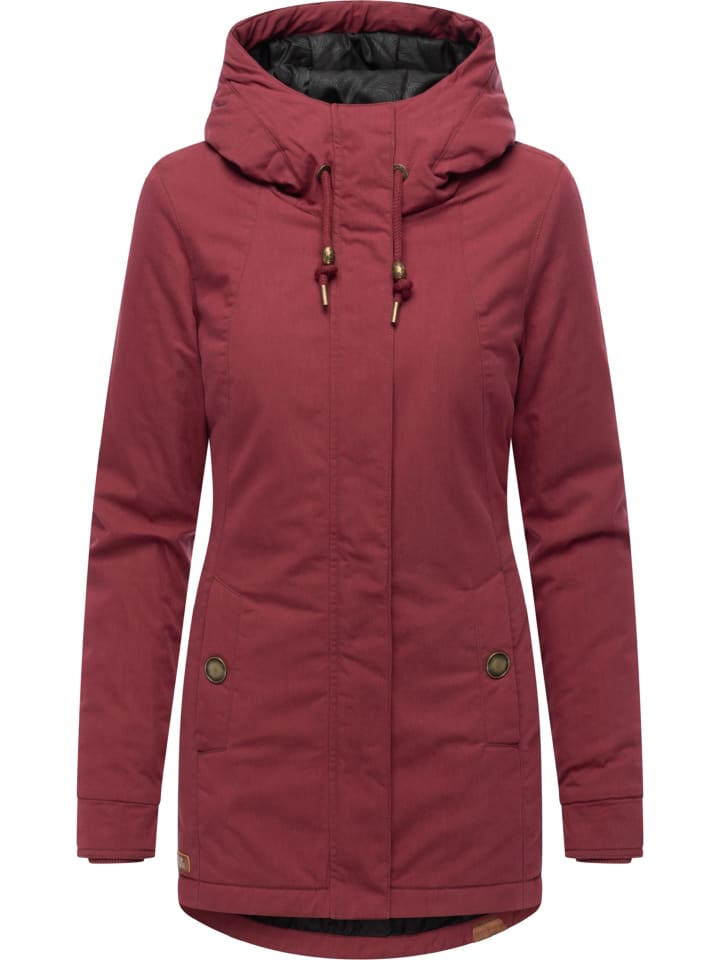 

Ragwear Зимняя куртка Monadena Parka YOUMODO винно-красного цвета