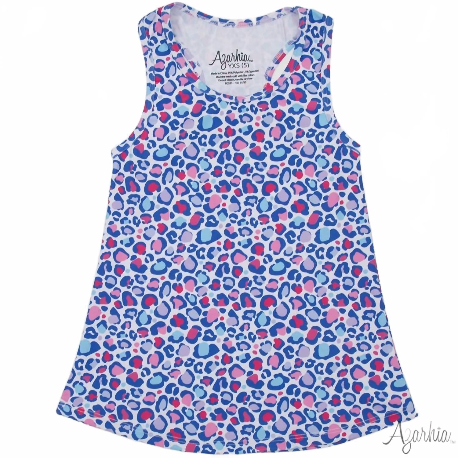 

Azarhia Детская майка-борцовка с леопардовым принтом, разноцветная