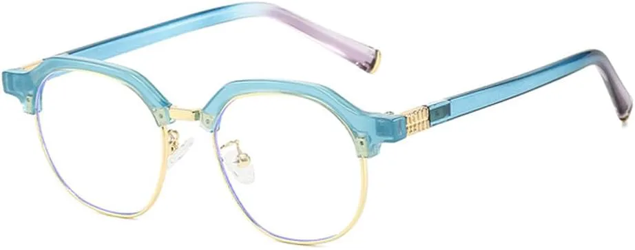 

Мужские ретро-солнцезащитные очки в классическом винтажном стиле, полуободковые очки для женщин, большая оправа, подходят для любого типа лица, SUN910 Generic, Blue