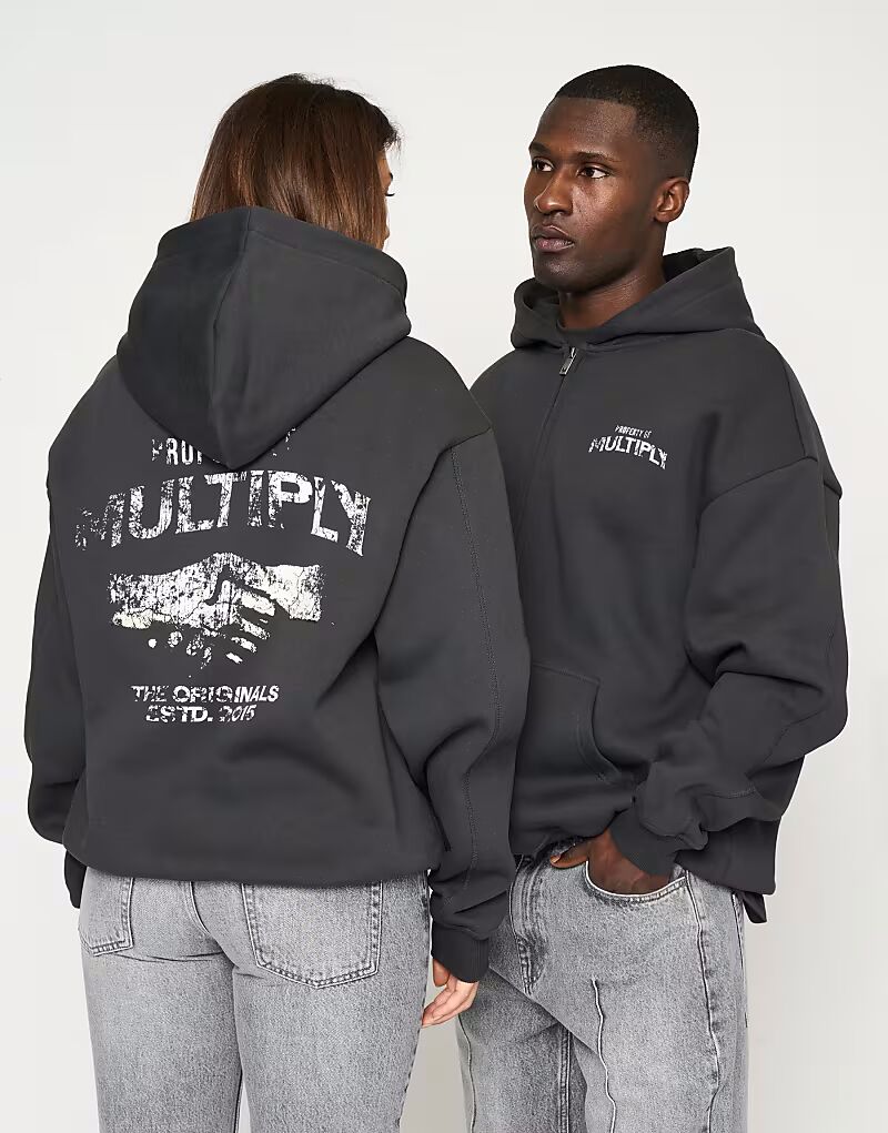 

Куртка оверсайз с капюшоном Multiply Apparel Property в цвете Black Soda