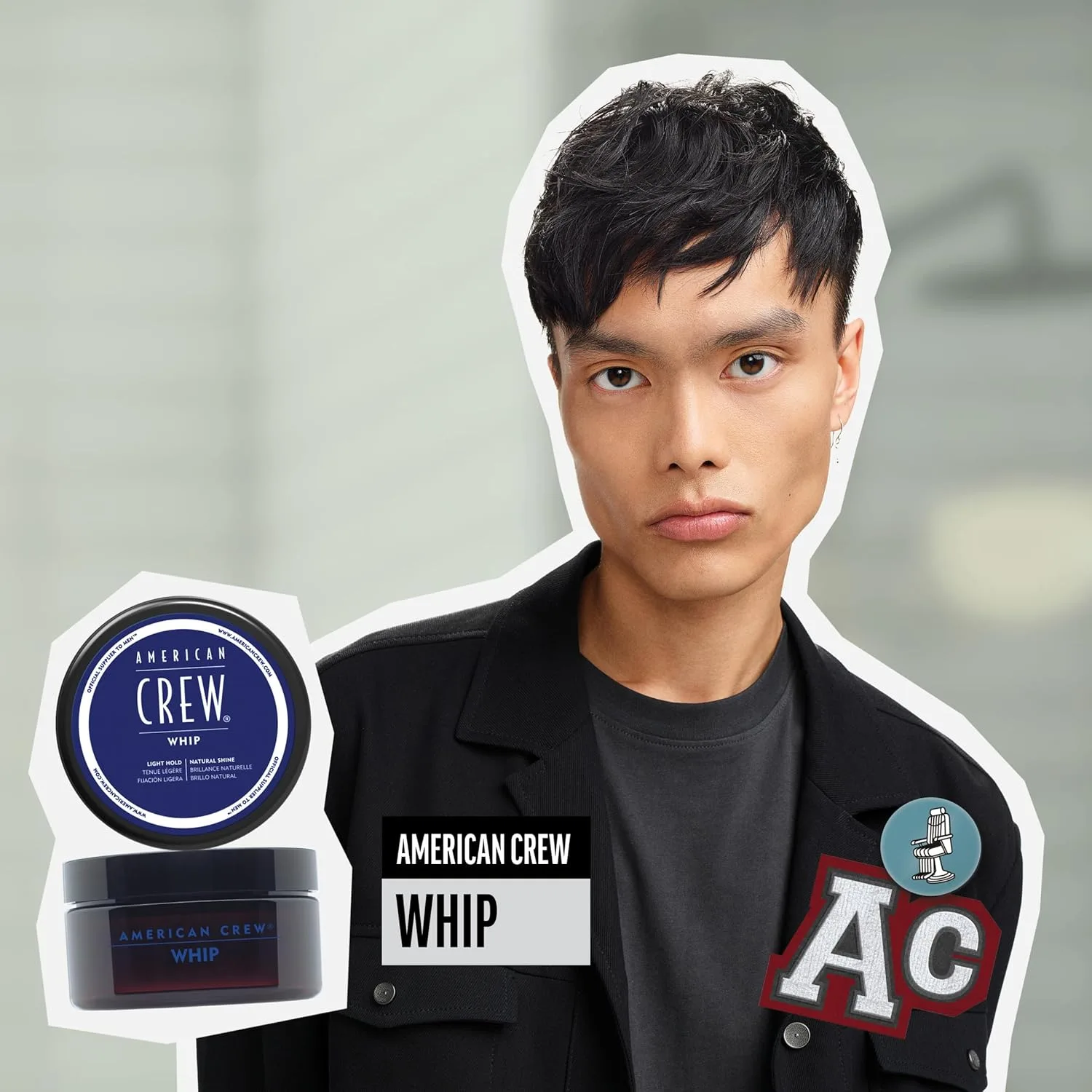 Крем для укладки волос AMERICAN CREW Men's Whip Styling Cream, похожий на гель для волос, с легкой фиксацией и естественным блеском, 85 г (упаковка из 2 шт.) 170.10 г (2 шт.) — фото 2