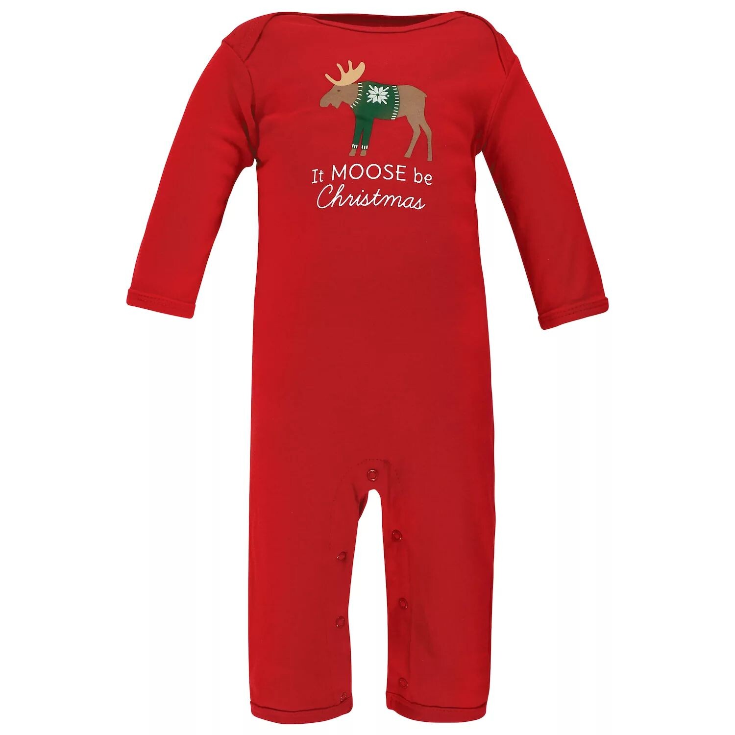 Хлопковый комбинезон для мальчиков Hudson Baby Infant, Moose Be Christmas Hudson Baby — фото 2