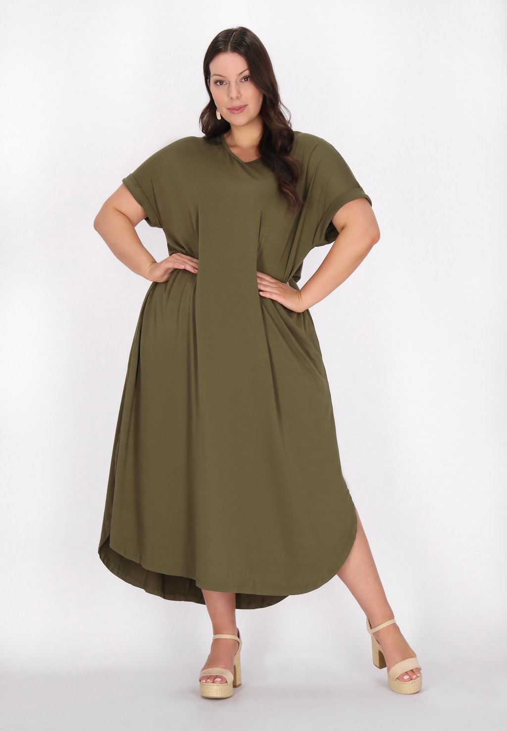 

Повседневное платье PLUS SIZE usha, зеленый