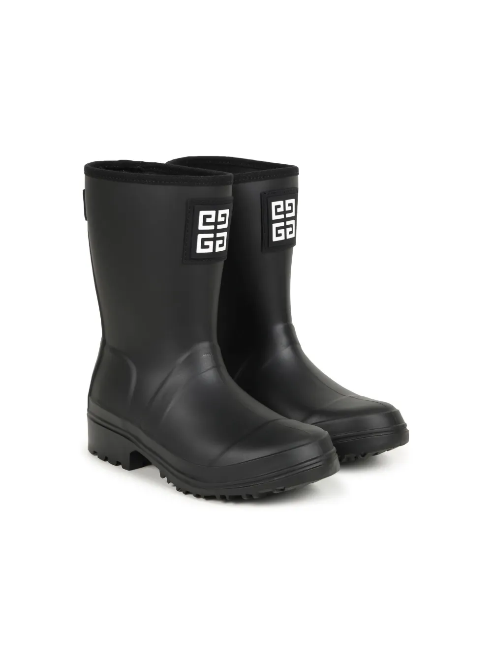 

Резиновые сапоги с тиснением 4G Givenchy Kids, черный