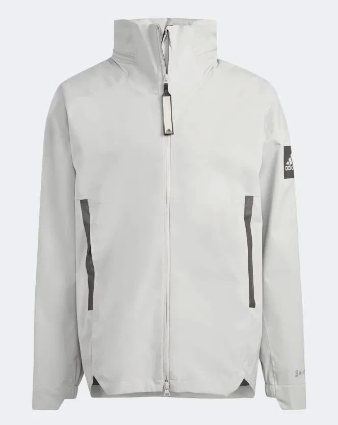 КУРТКА МУЖСКАЯ ADIDAS MYSHELTER RAIN.RDY, СЕРЫЙ МЕТАЛЛ — фото 3
