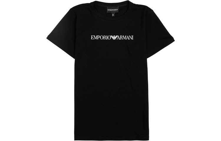 Футболка черная детская EMPORIO ARMANI — фото 2