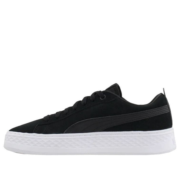 

Кроссовки smash platform suede casual board shoes black/white Puma, черный