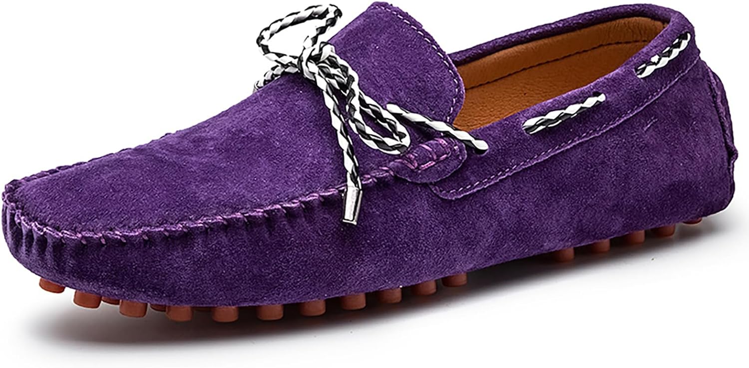 

Мужские стильные замшевые лоферы, удобные мокасины-слипоны Generic, фиолетовый