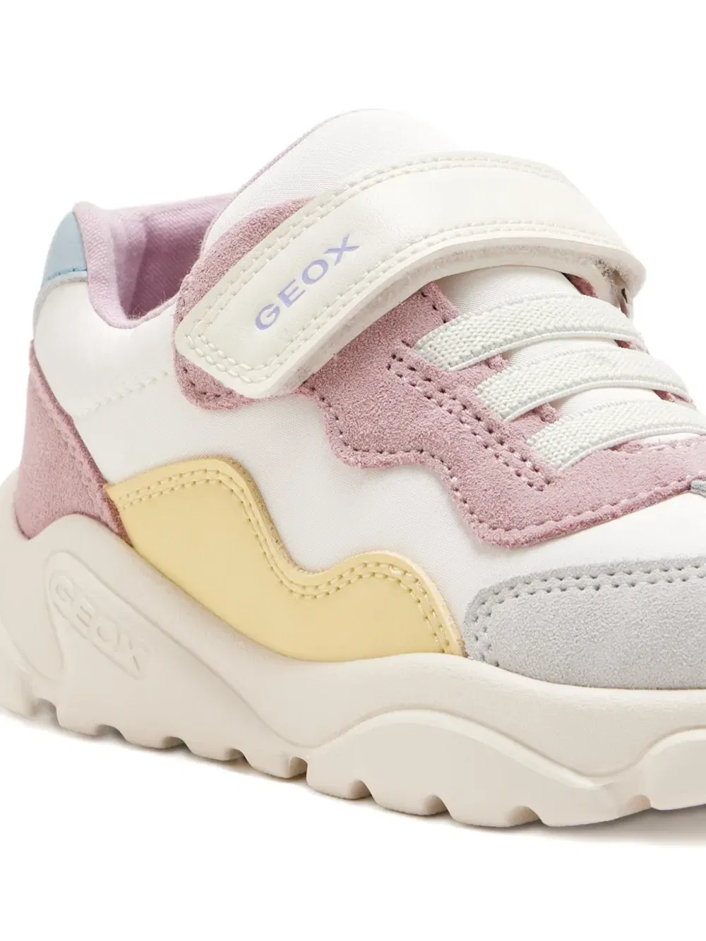 Кроссовки с застежкой на крючок Geox Kids, белый — фото 4