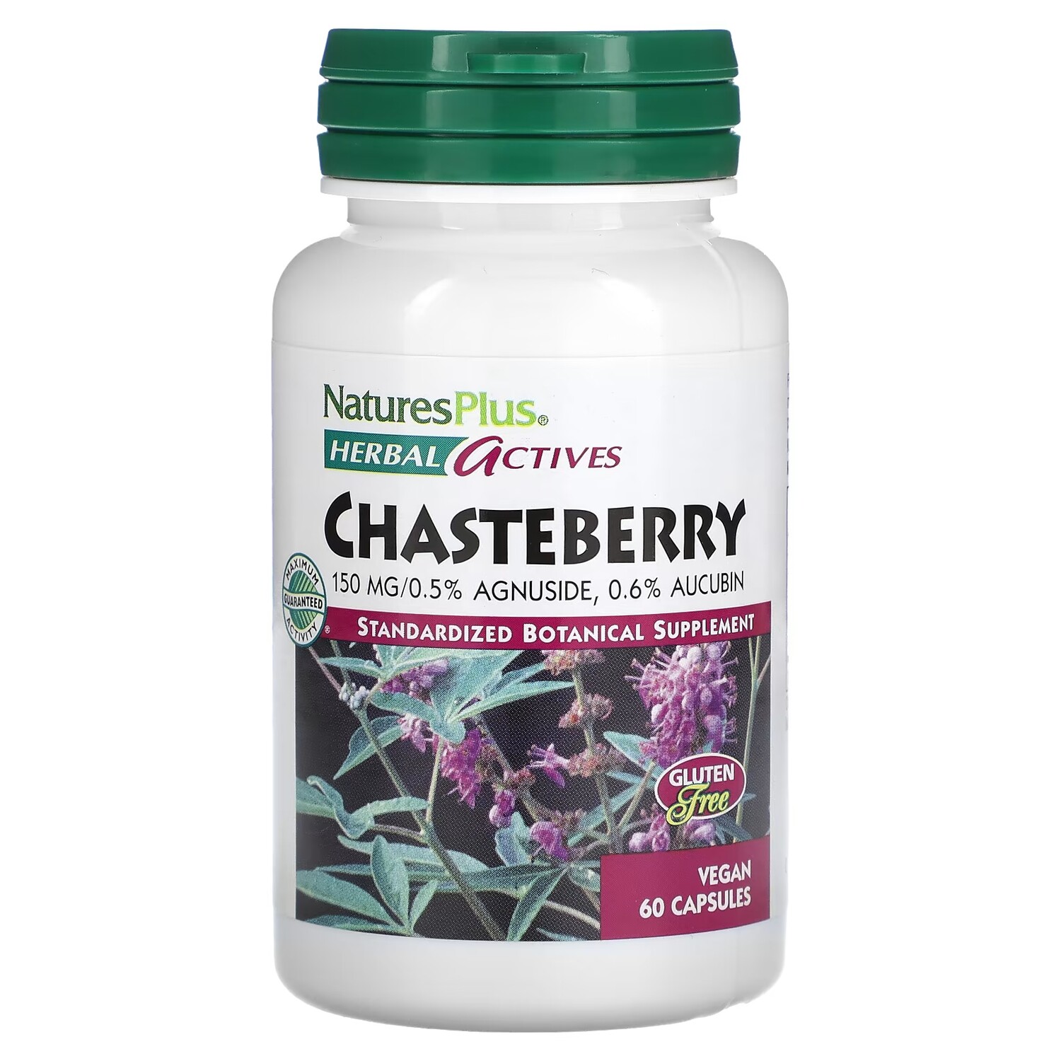 

Добавка NaturesPlus Herbal Actives Chasteberry, 60 веганских капсул