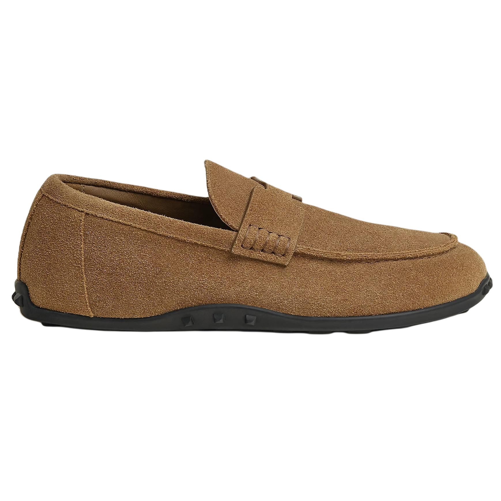 HERMES Lazy Casual Shoes 1cm женские коричневые — фото 3