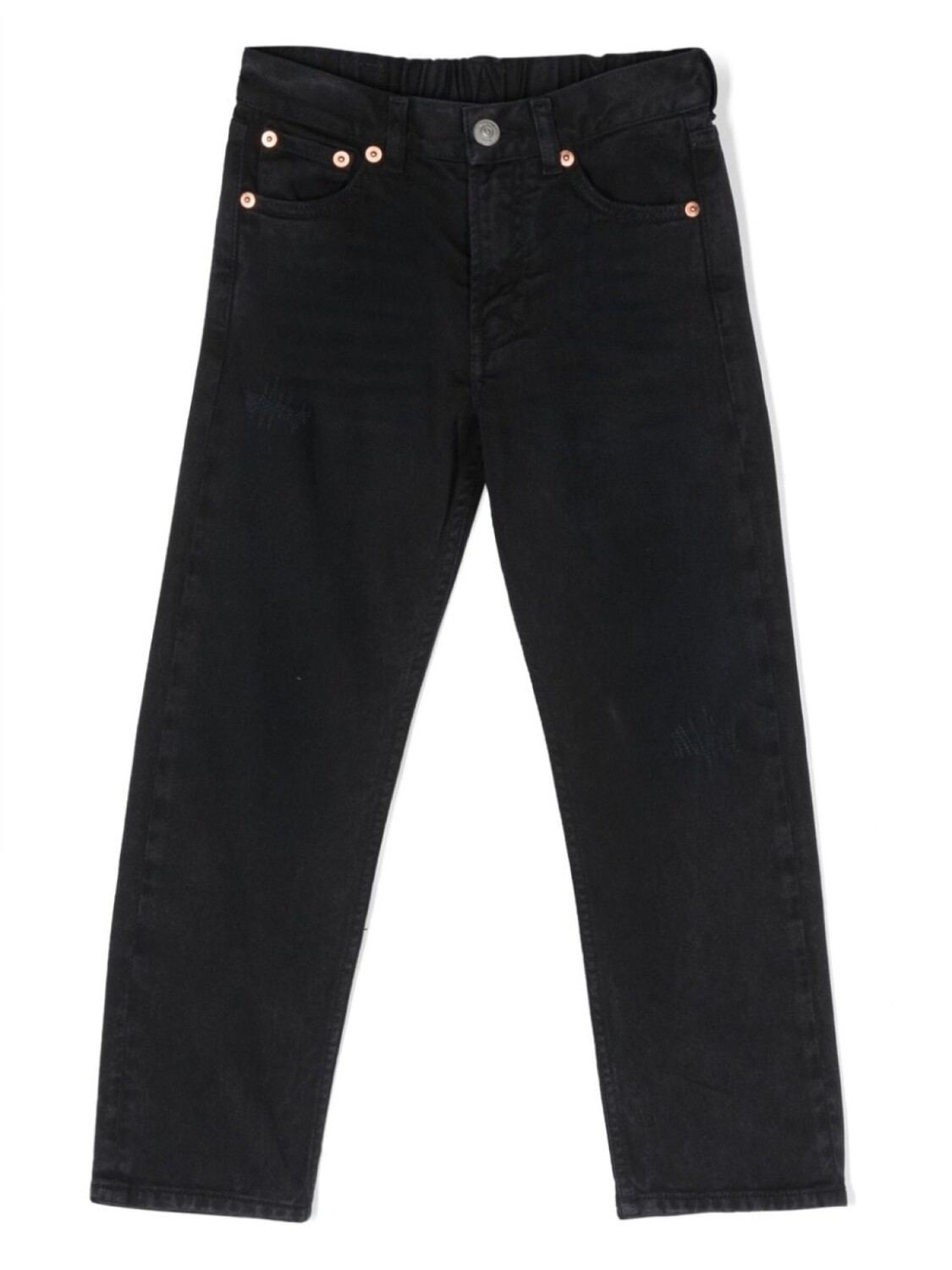 

MM6 Maison Margiela Kids прямые джинсы с эластичным поясом, черный