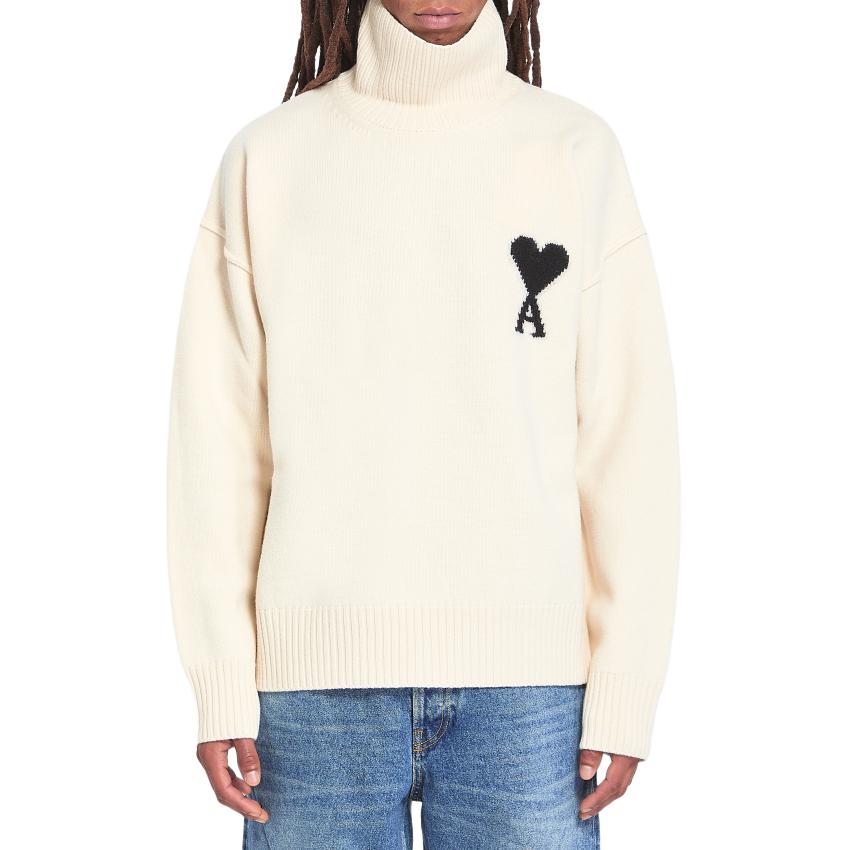 

Ami Paris Вязаный джемпер с водолазкой Ami De Coeur Amiparis, cream