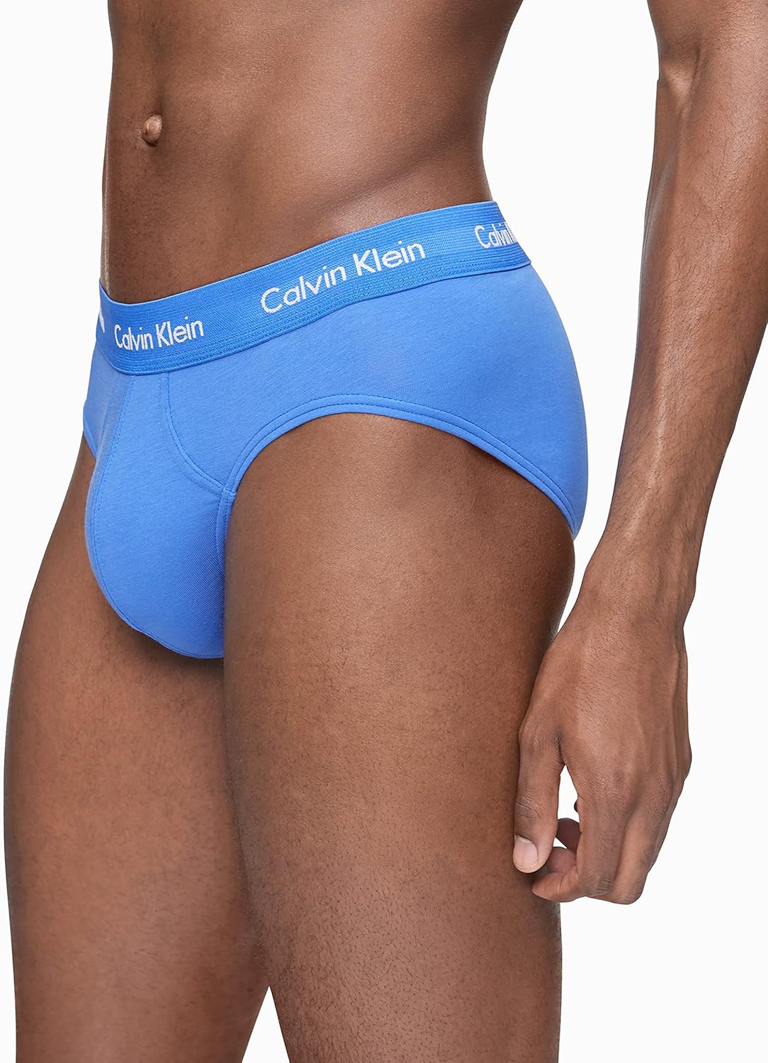 Мужские трусы-слипы Calvin Klein из хлопка и стретча, комплект из 5 пар, 3 Blue Shadow, 2 Cobalt — фото 4