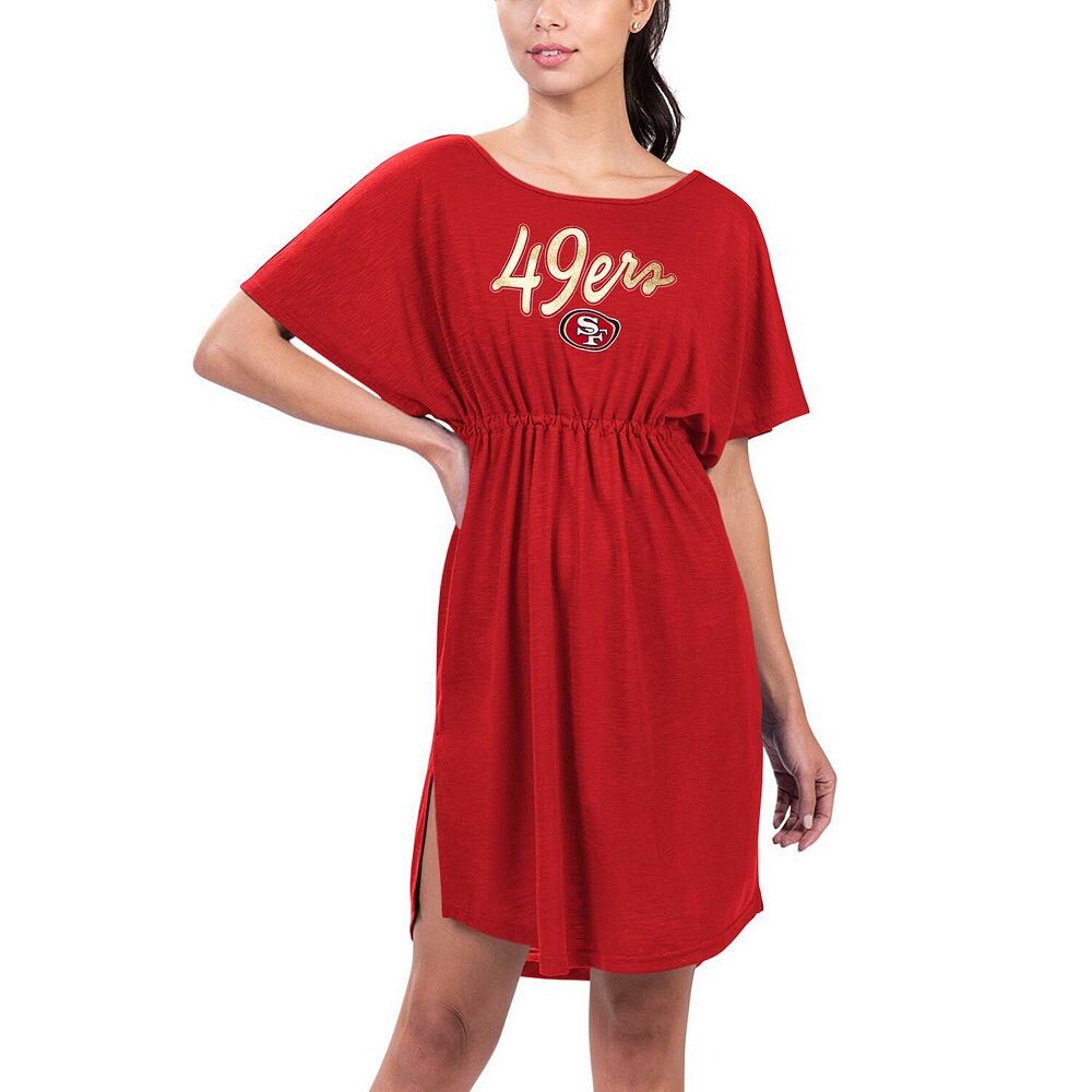 

Женская накидка G-III 4Her от Carl Banks Scarlet San Francisco 49ers Versus Swim Cover-Up, красный