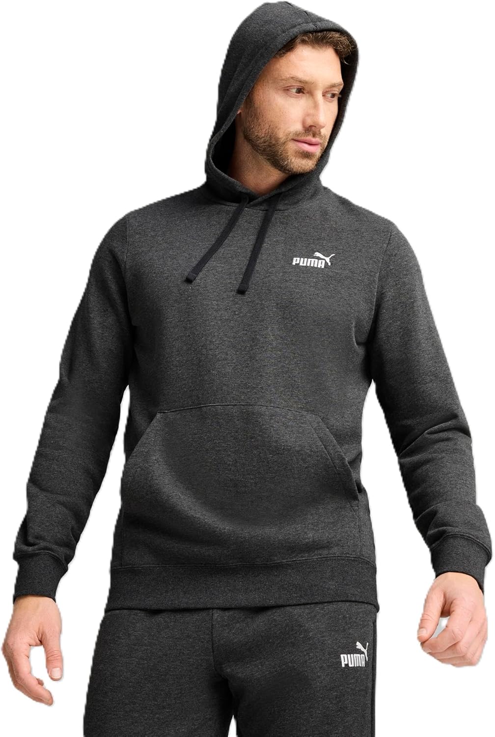 

Мужская повседневная спортивная толстовка PUMA, флис ESS, логотип № 1, темно-серый