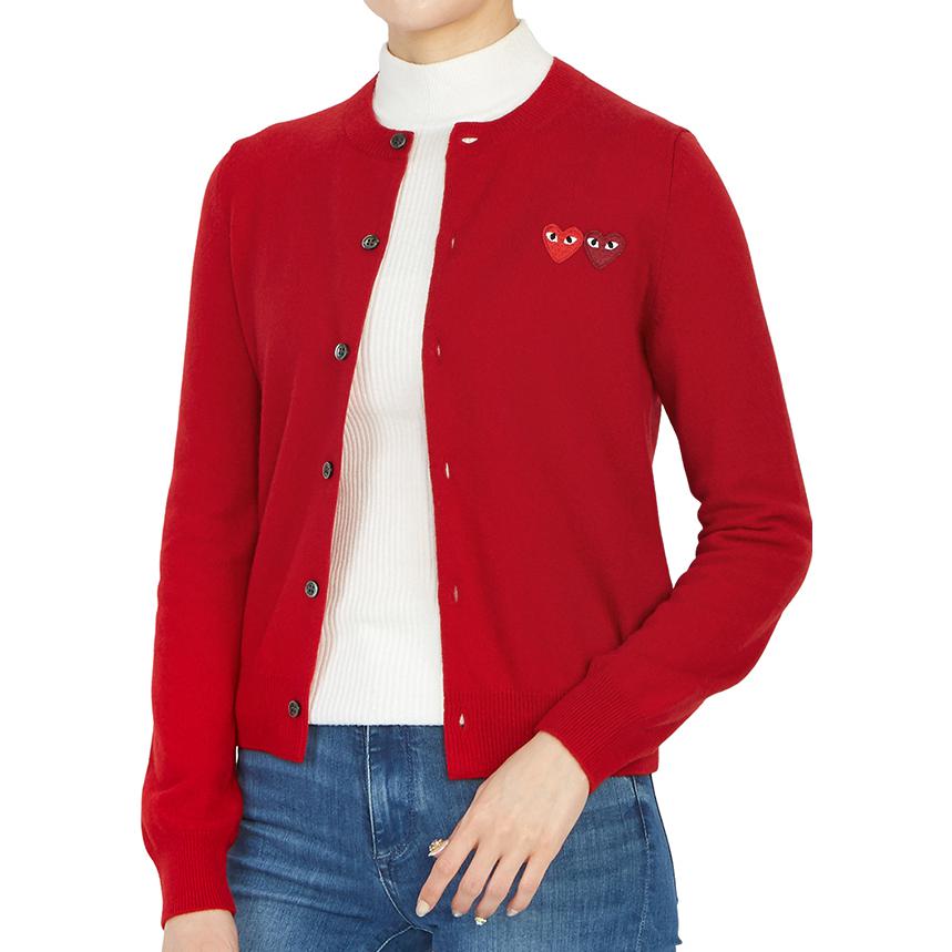 Кардиган (WMNS) COMME des GARCONS PLAY Cardigan Double Emblem 'Red' AZ-N057-051-5, красный — фото 3
