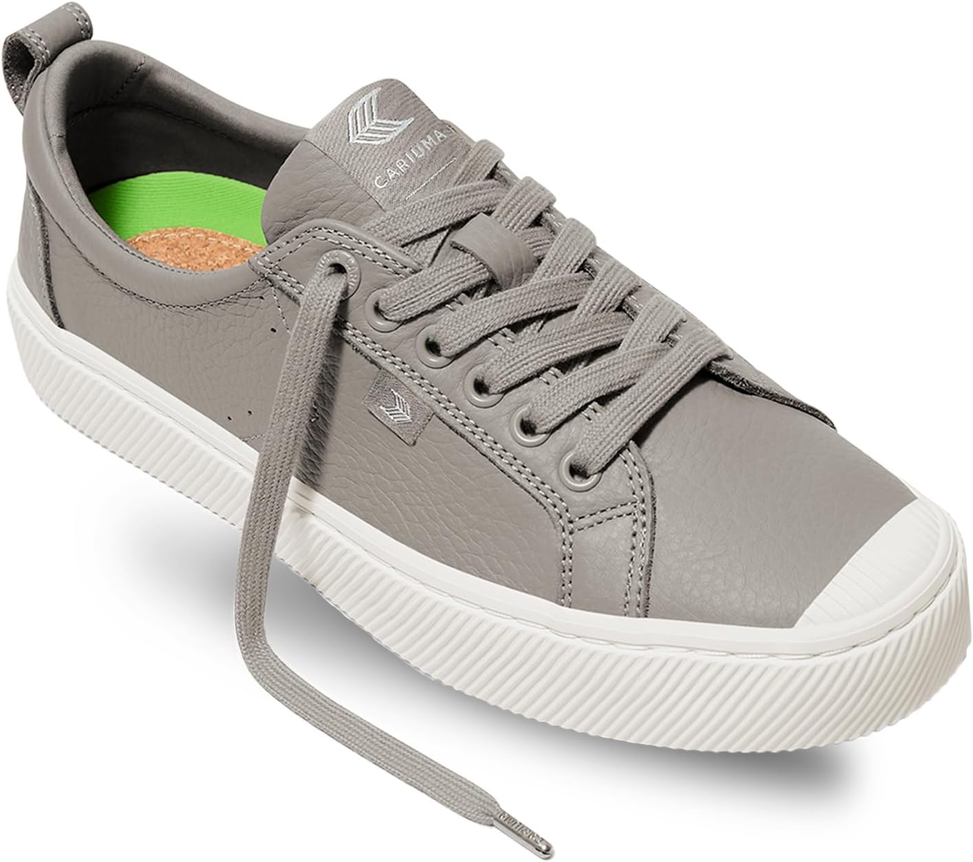 

Кроссовки Cariuma OCA Low Premium Leather, удобная обувь для мужчин, легкая и экологичная, универсальная повседневная обувь с 100 веганскими стельками, резиновая подошва, серый