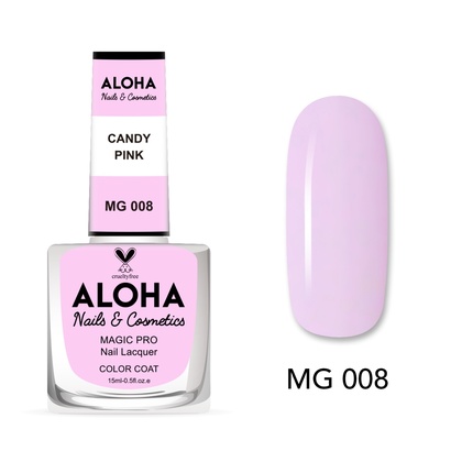

Лак для ногтей Magic Pro 15 мл - Mg 008 / Candy Pink Aloha Nails & Cosmetics