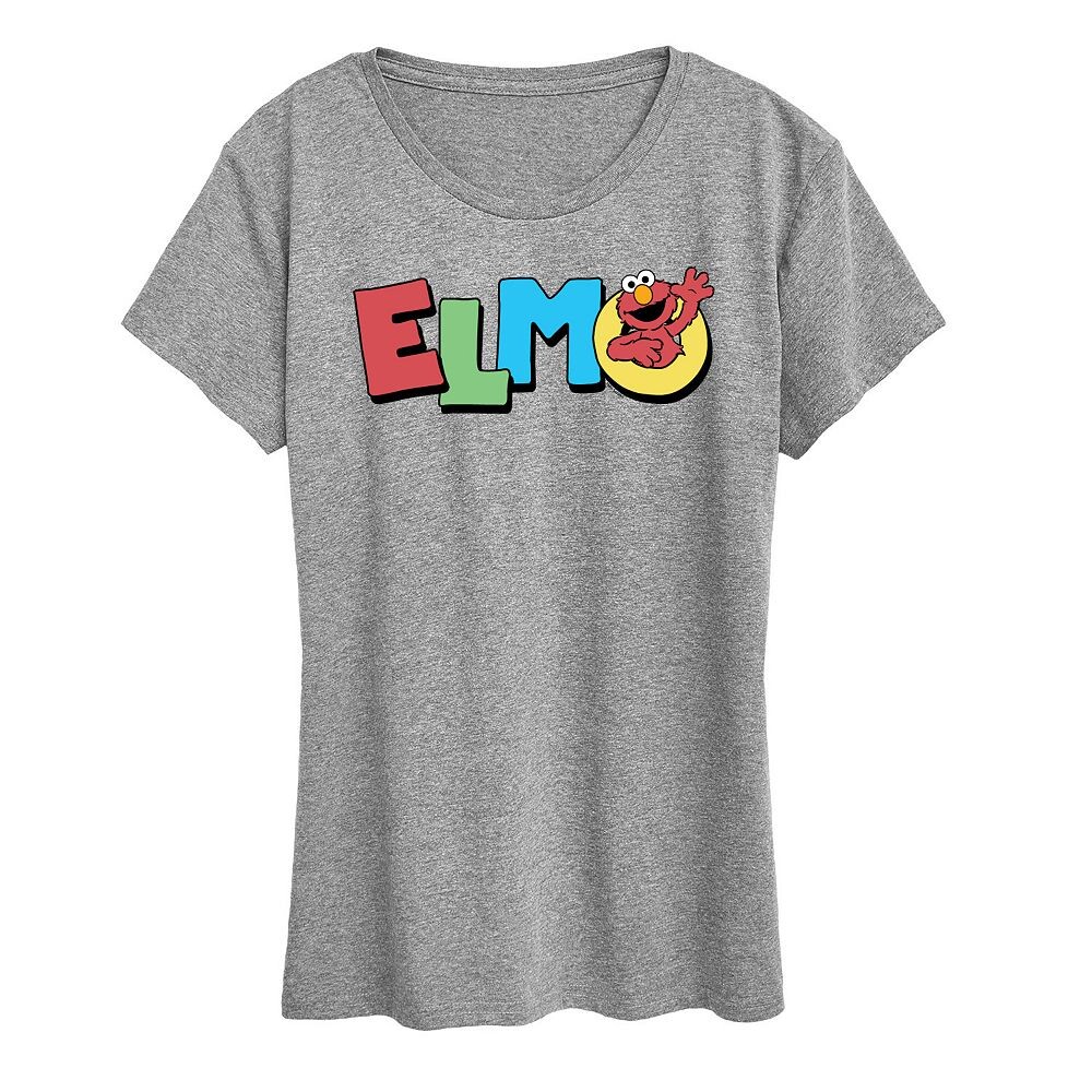 

Женская футболка с рисунком Elmo «Улица Сезам» Licensed Character, цвет Heather Gray