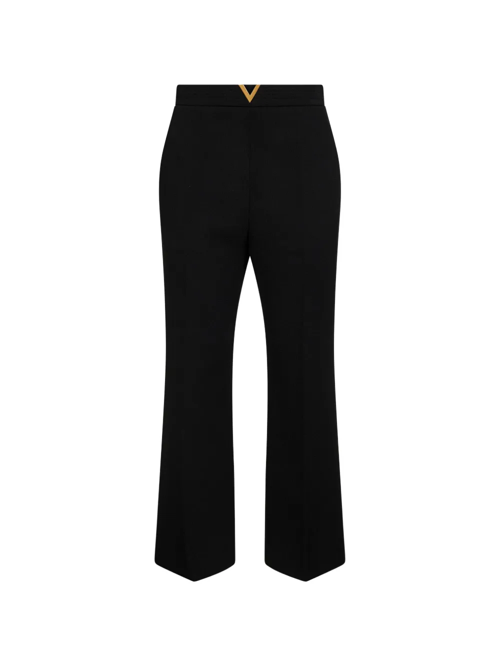 

Брюки с завышенной талией и металлической отделкой Valentino Garavani, черный