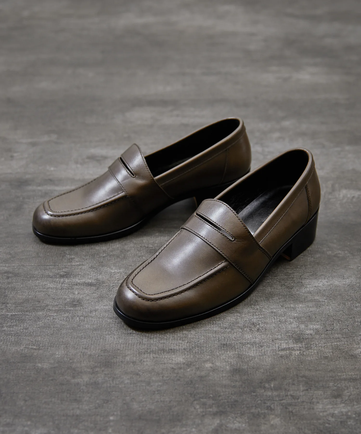 Мужские кожаные лоферы PADRONE BL LOAFERS аш-коричневые