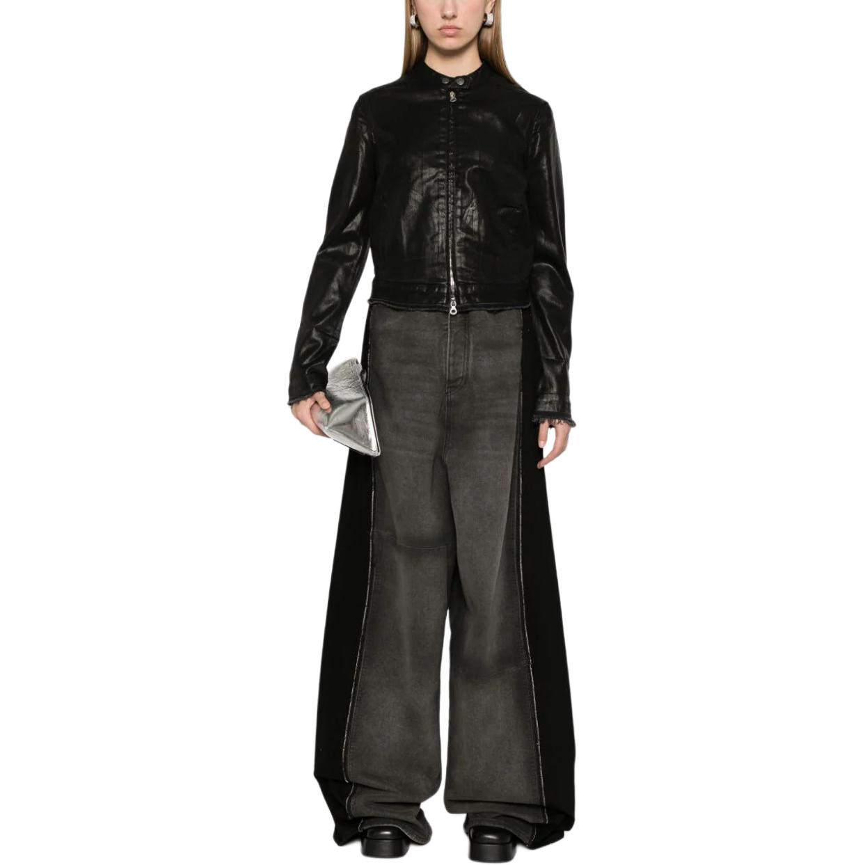 Широкие джинсы MM6 Maison Margiela черные — фото 3