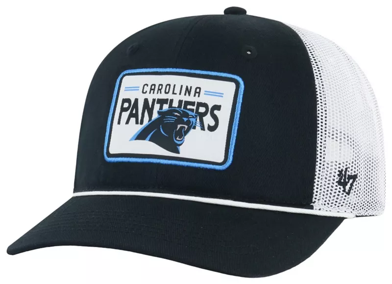 

'47 Youth Carolina Panthers Rhett Черная регулируемая кепка дальнобойщика