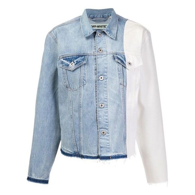 

Синяя хлопковая женская куртка Off-White
