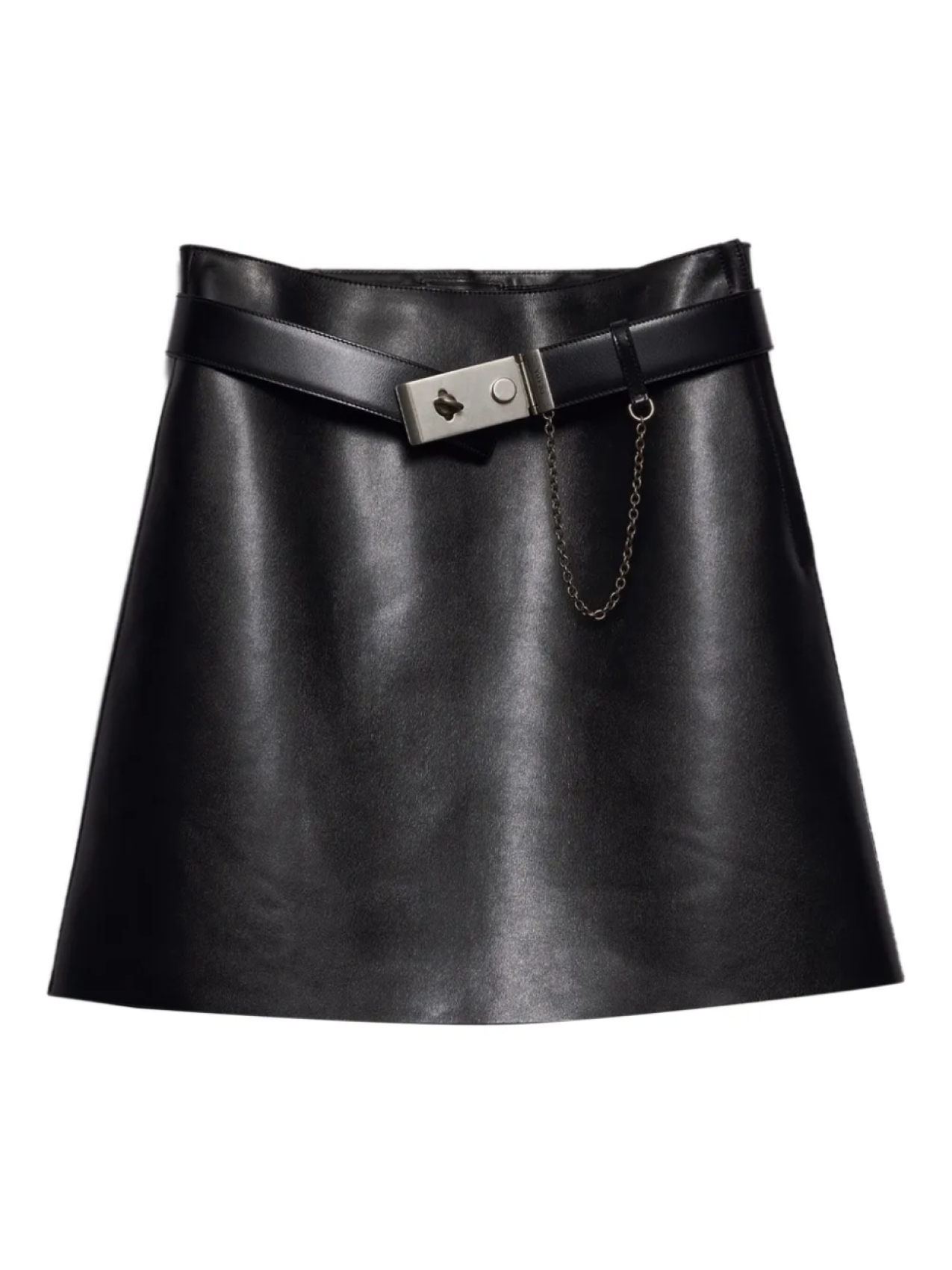 

Prada кожаная мини-юбка с поясом, черный