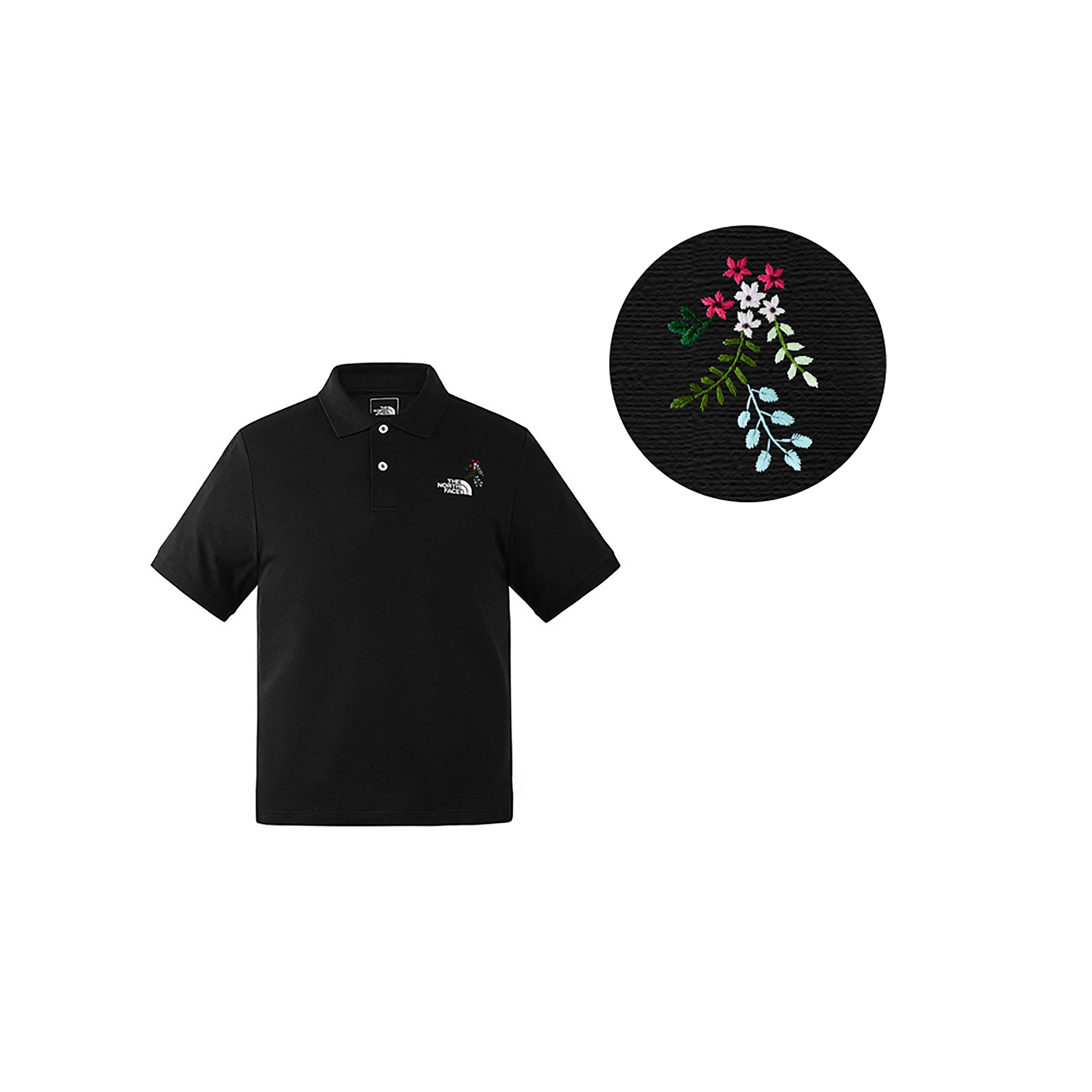 

THE NORTH FACE Мужская черная поло, Черный, THE NORTH FACE Мужская черная поло