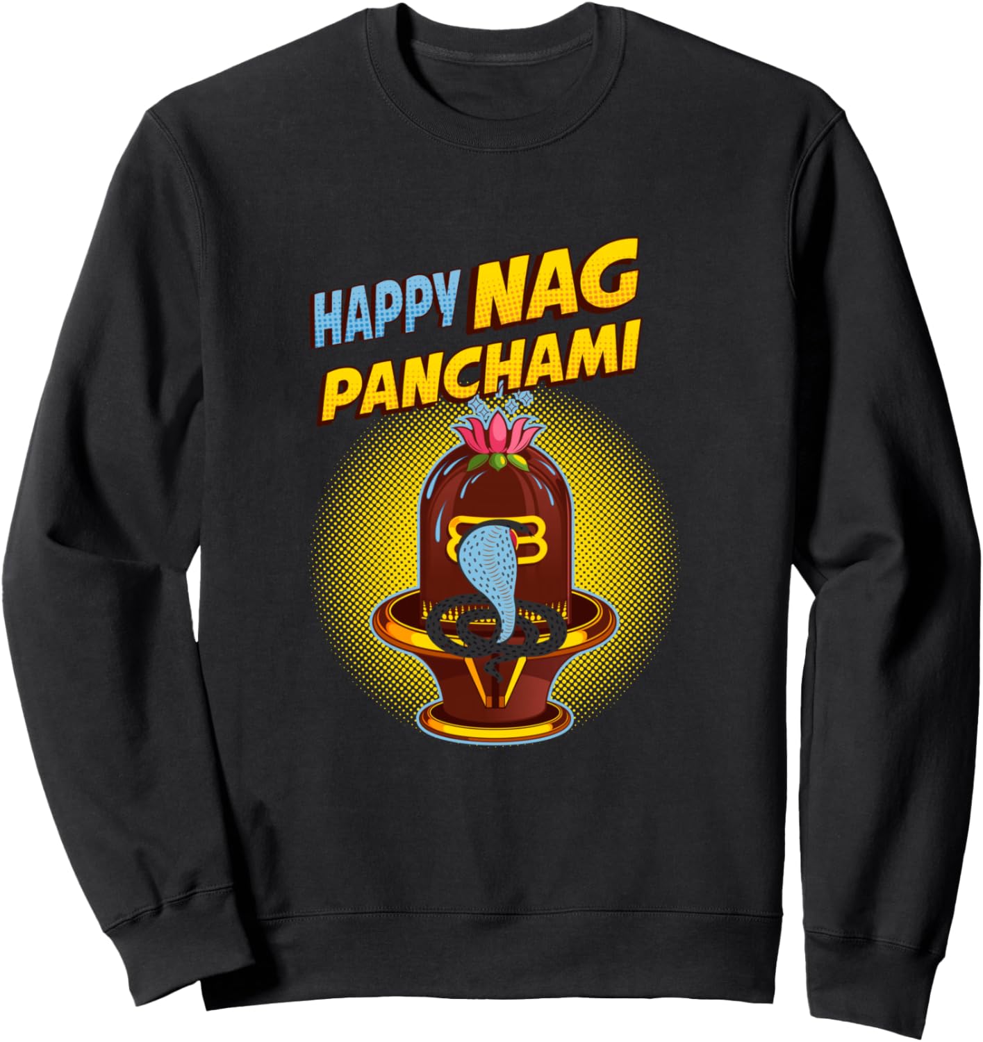 

Забавный толстовка с индуистским подарком на день Наг Панчами Happy Nag Panchami Day Merch, черный