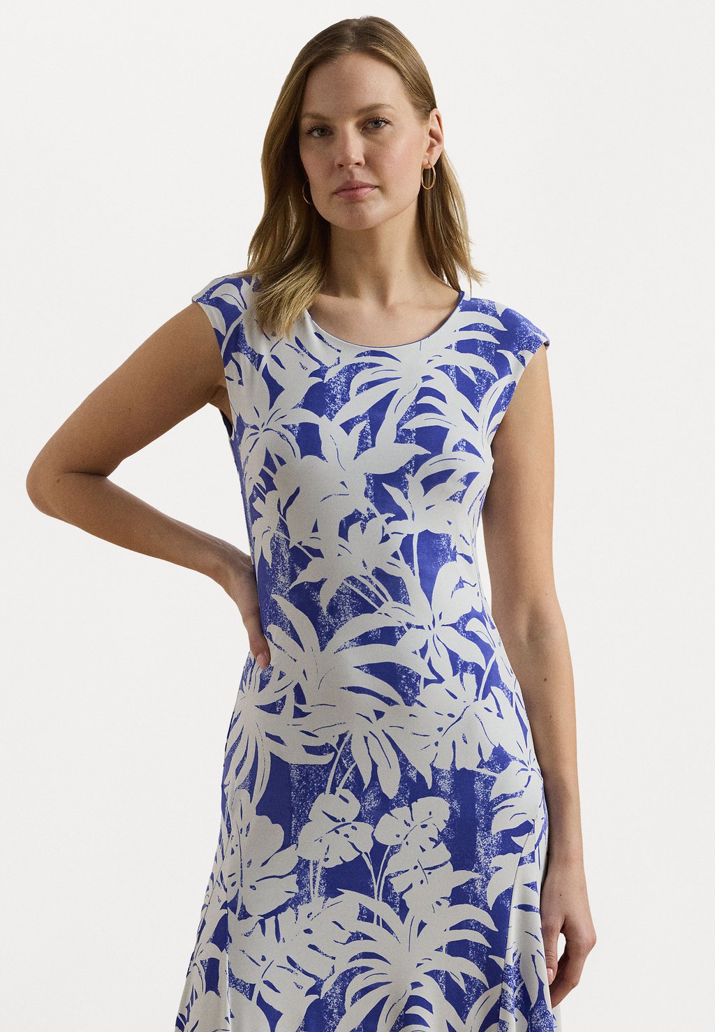 

Платье из джерси YSHANKA MIDI SHORT SLEEVE DAY DRESS Lauren Ralph Lauren, синий