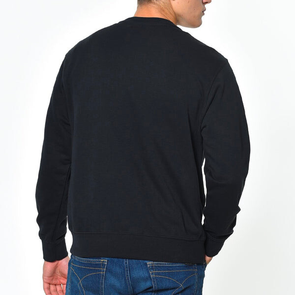Толстовка Men's Nike Sportswear Club Crew FT Casual Sports Round Neck Pullover Long Sleeves Black, черный — фото 4