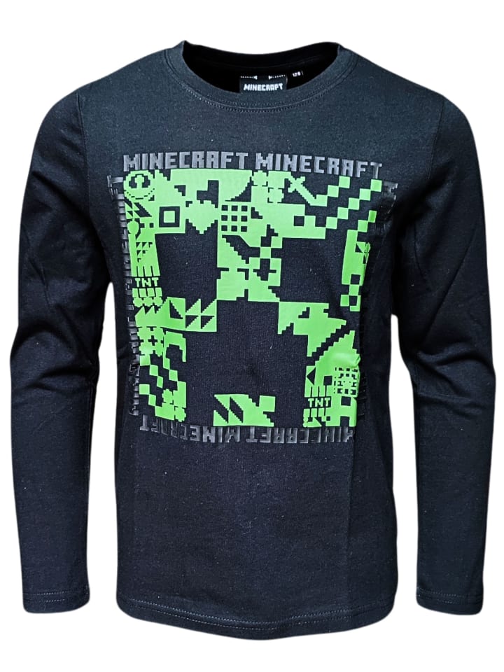

Футболка с длинными рукавами Minecraft Creeper черного цвета Minecraft