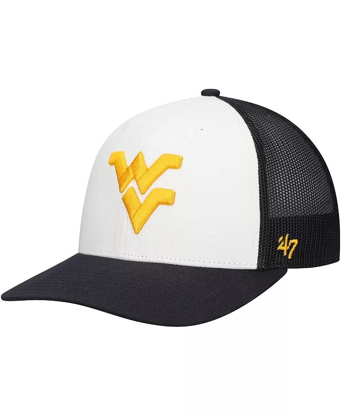 

47 Brand Мужская белая/темно-синяя регулируемая кепка West Virginia Mountaineers Freshman Trucker '47 Brand