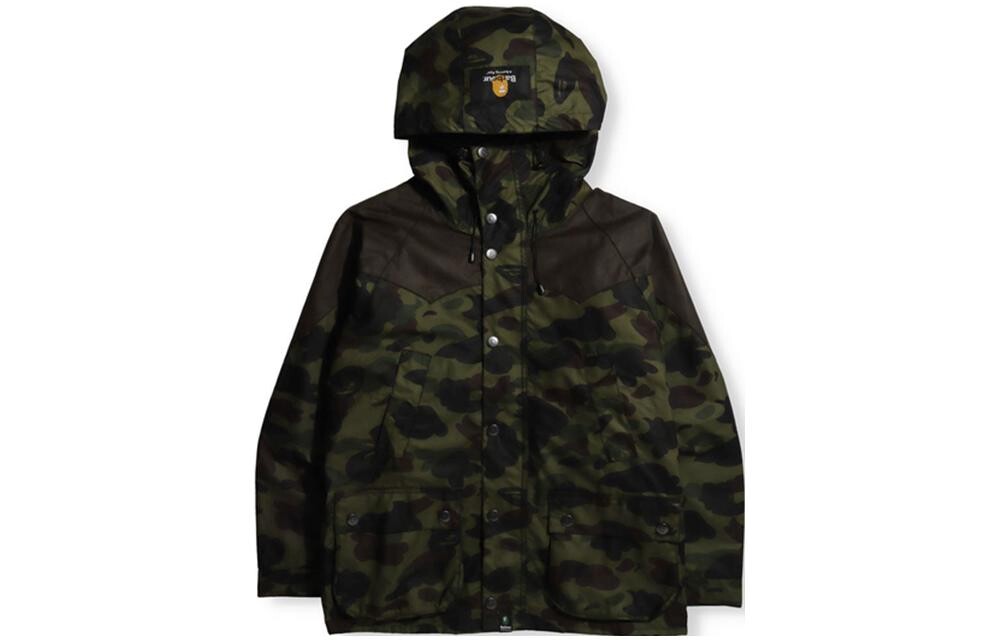 

BAPE Куртка Barbour мужская зеленая A Bathing Ape, зеленый