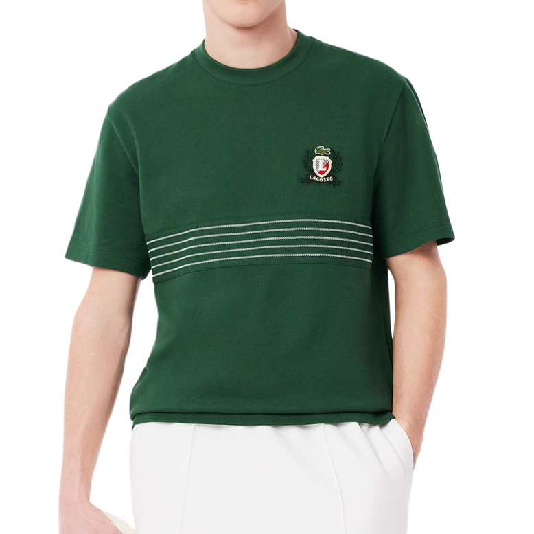 Футболка с вышитым значком LACOSTE, белый — фото 4