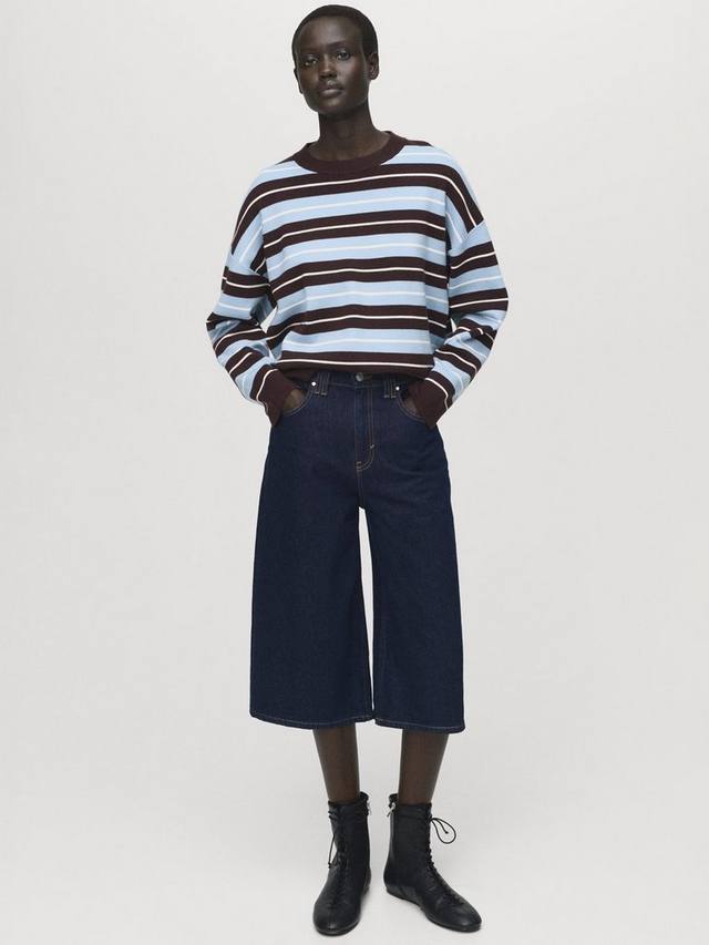 

Lotuina оверсайз свитер в полоску Mango, Dark Brown/Multi