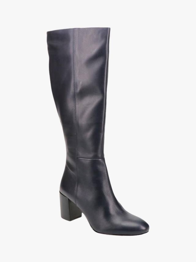Длинные кожаные ботинки neptune средней ширины для икр Jones Bootmaker, темно-синий — фото 2